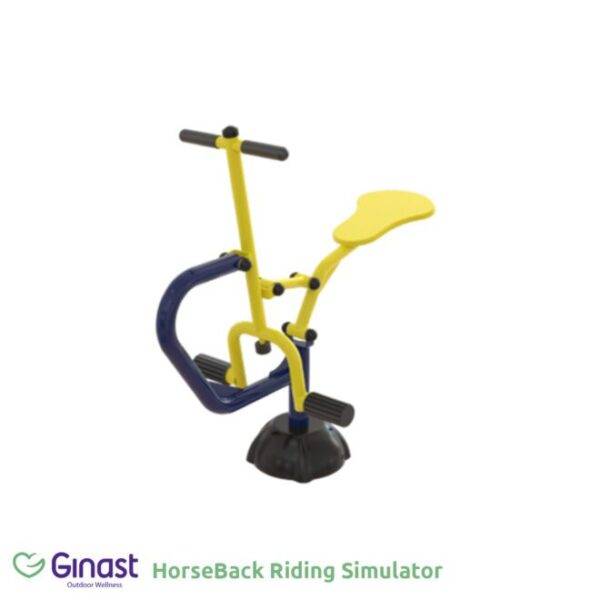 Equicizer horseback riding fitness equipment.
